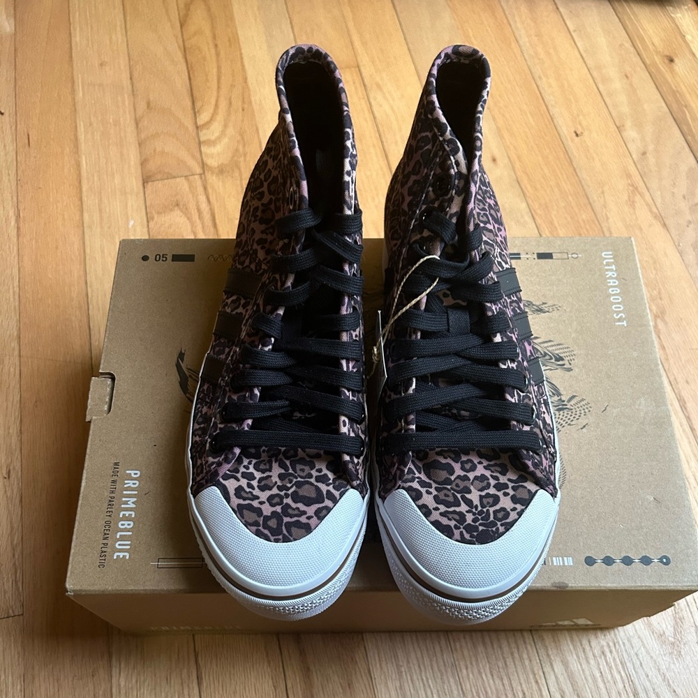 Sz 8 Nizzo Mid Platform Adidas Women’s Shoes leopard 🐆